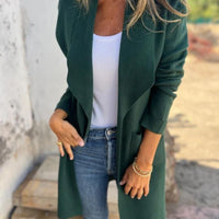 Damen Cardigan Strickjacke Revers Regular Fit Casual