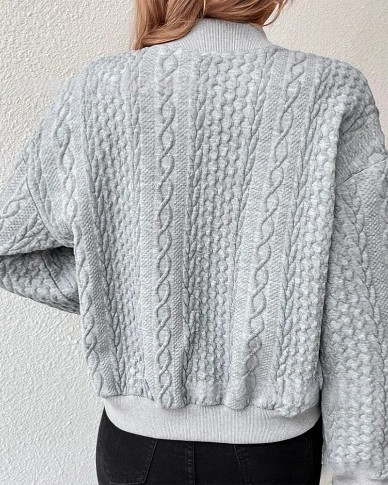 Damen Cardigan Slim Fit Freizeit mit feinem Strukturmuster