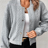 Damen Cardigan Slim Fit Freizeit mit feinem Strukturmuster