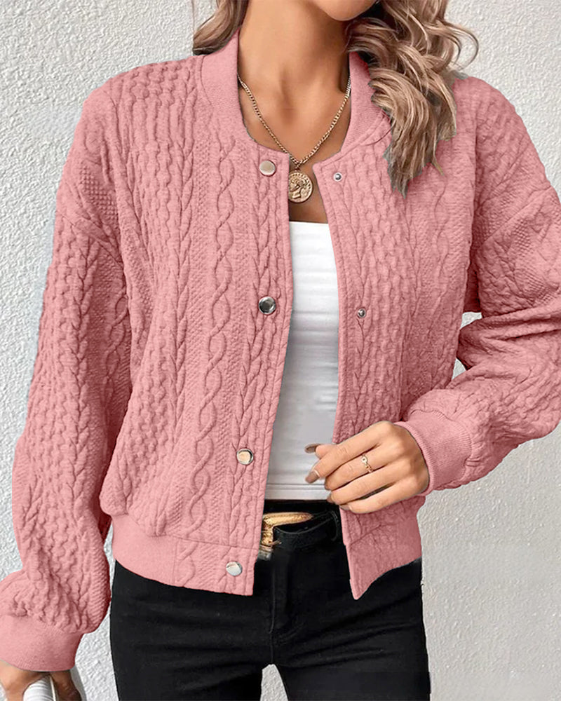 Damen Cardigan Slim Fit Freizeit mit feinem Strukturmuster