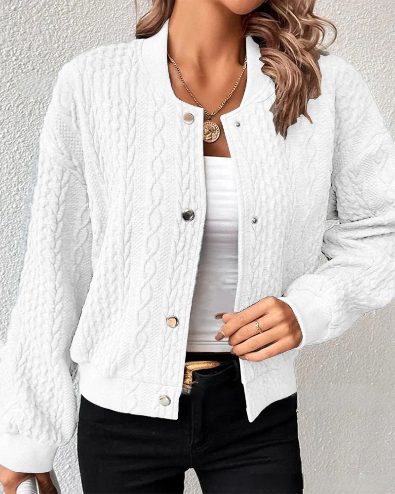 Damen Cardigan Slim Fit Freizeit mit feinem Strukturmuster