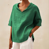 Damenbluse V-Ausschnitt Regular Fit Freizeit Elegant