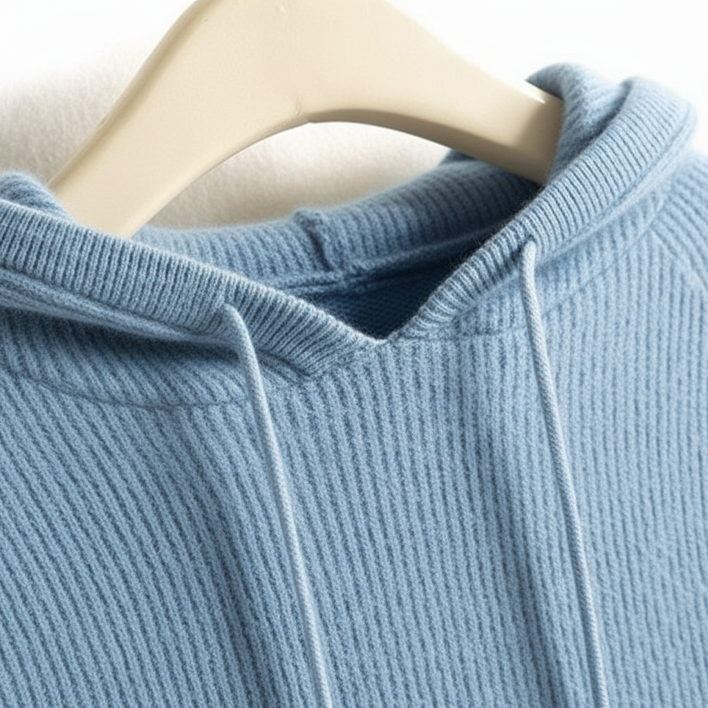 Damen Hoodie Relaxed Fit mit Rippdetails