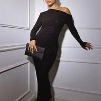 One-Shoulder Pailletten-Maxikleid | Eleganz & Glamour für Damen
