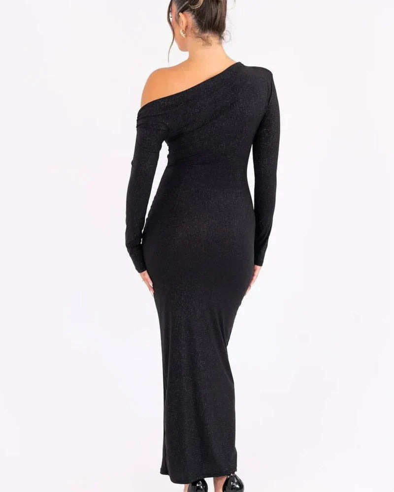 One-Shoulder Pailletten-Maxikleid | Eleganz & Glamour für Damen