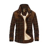 Wolljacke Herren Regular Fit Freizeit Karomuster