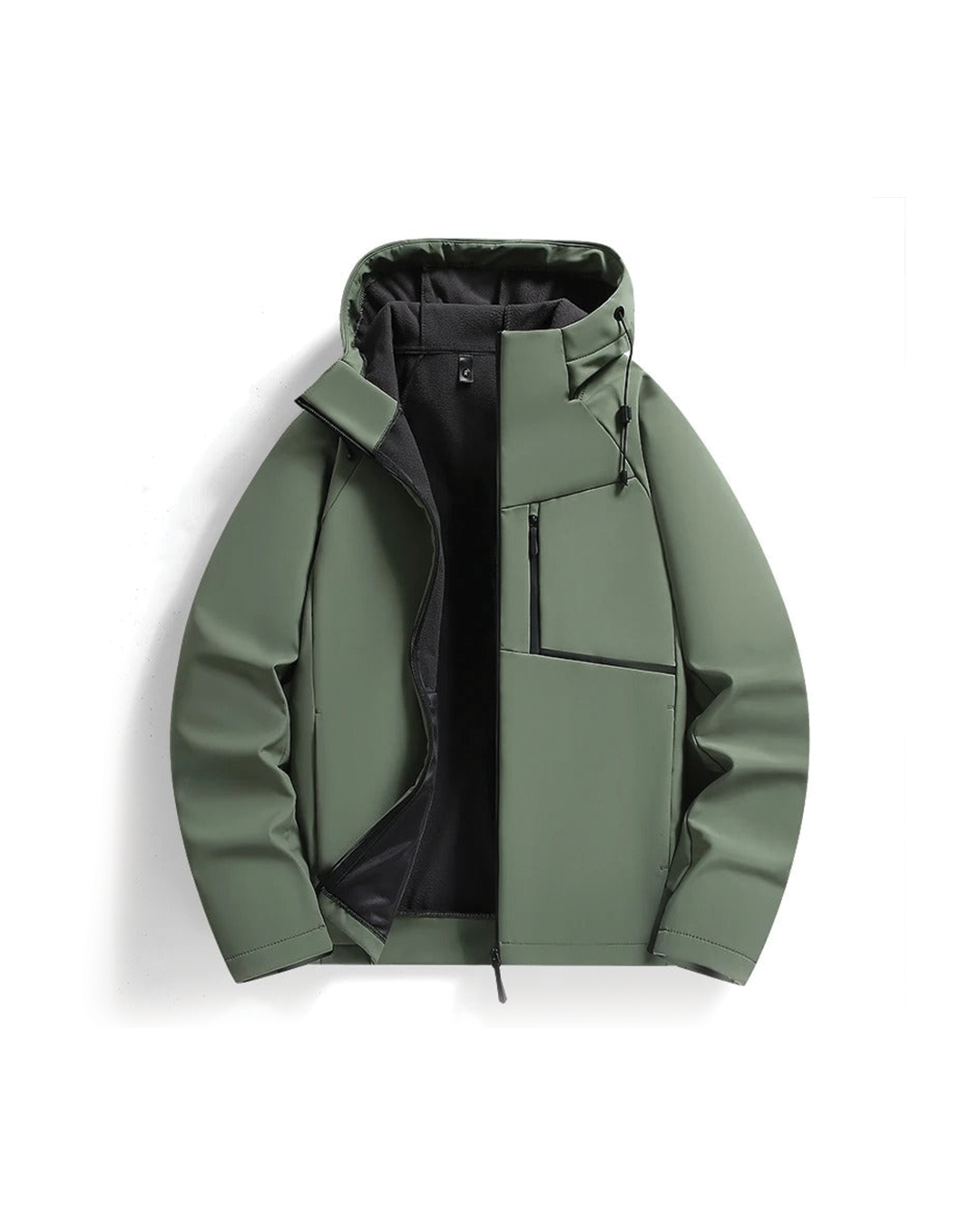 Herren Kapuzenjacke Slim Fit mit Reißverschluss und Seitentaschen