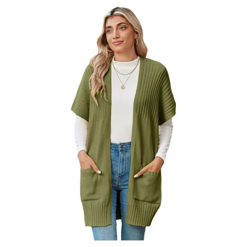 Damen Cardigan Offener Schnitt Relaxed Fit Casual
