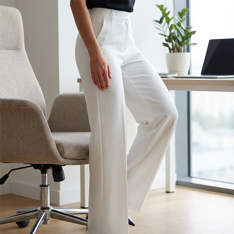 Damen Slim Fit Hose Hohe Taille Elegant Freizeit & Büro