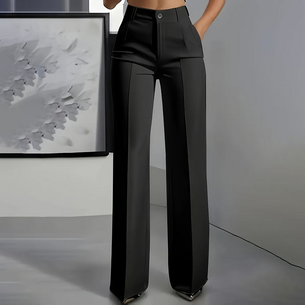 Damen Slim Fit Hose Hohe Taille Elegant Freizeit & Büro