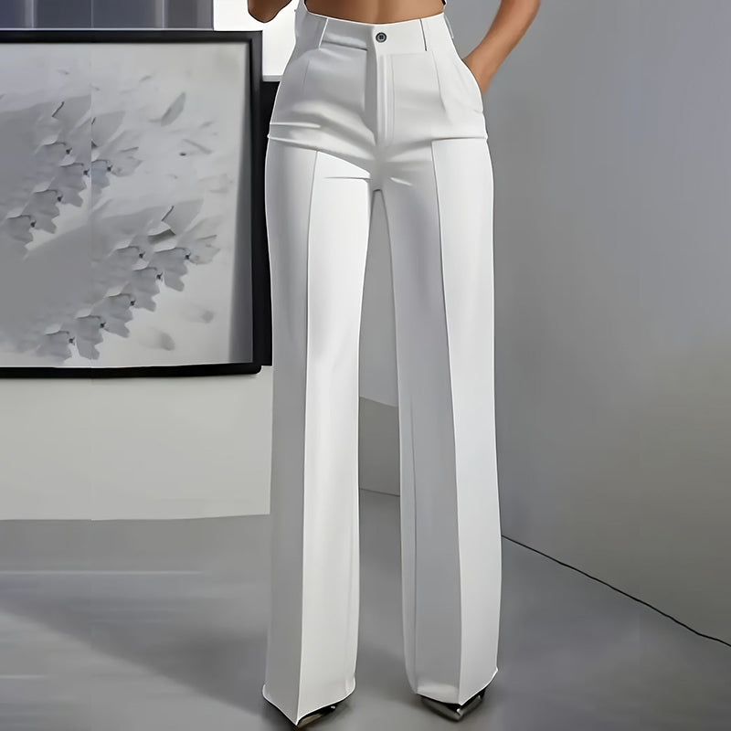 Damen Slim Fit Hose Hohe Taille Elegant Freizeit & Büro