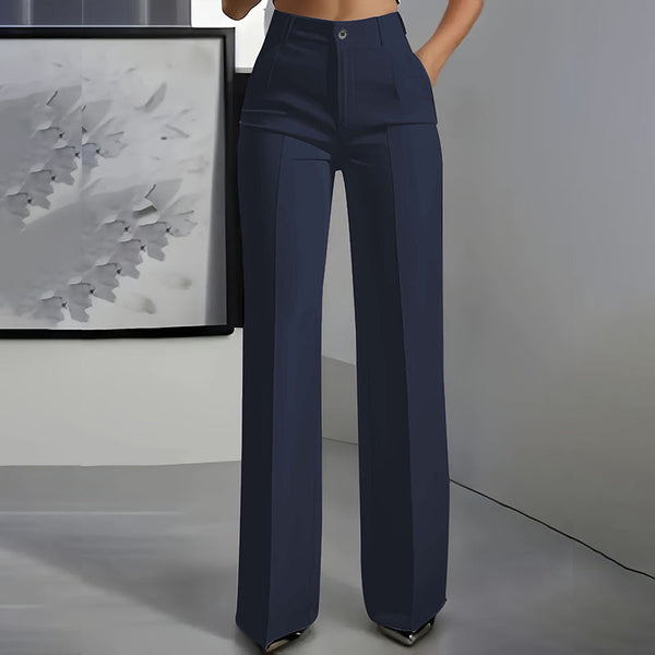 Damen Slim Fit Hose Hohe Taille Elegant Freizeit & Büro