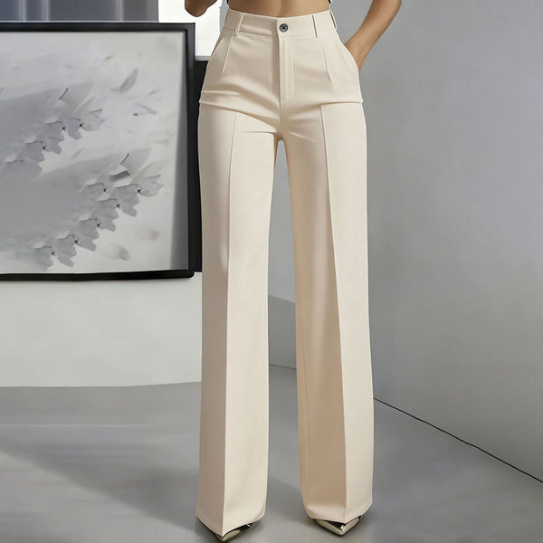 Damen Slim Fit Hose Hohe Taille Elegant Freizeit & Büro