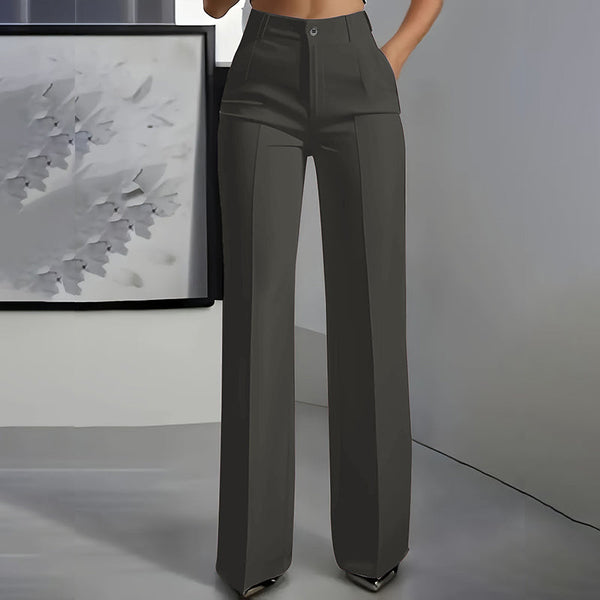 Damen Slim Fit Hose Hohe Taille Elegant Freizeit & Büro