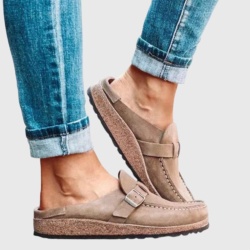 Damen Clogs mit geräumigem Zehenbereich und gepolsterter Innensohle