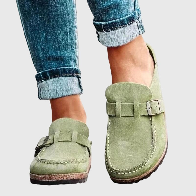 Damen Clogs mit geräumigem Zehenbereich und gepolsterter Innensohle