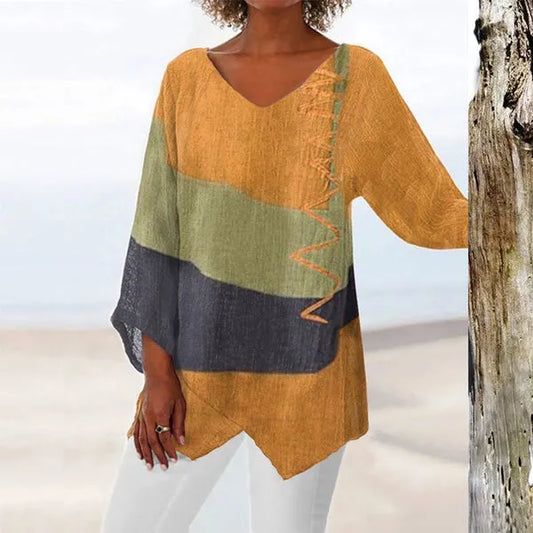 Damenhemd Regular Fit Freizeit mit asymmetrischem Design