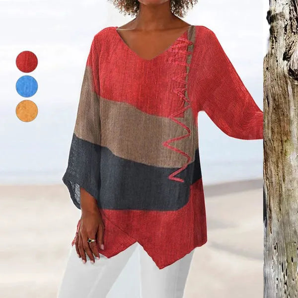Damenhemd Regular Fit Freizeit mit asymmetrischem Design