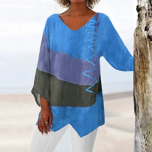 Damenhemd Regular Fit Freizeit mit asymmetrischem Design