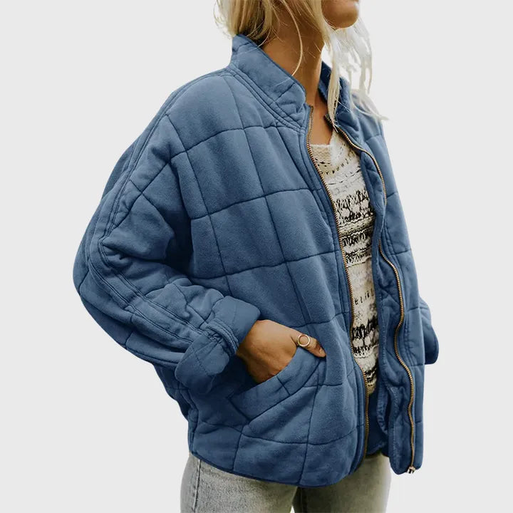 Damen Steppjacke Relaxed Fit Casual Winter Freizeit