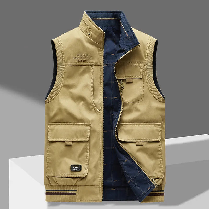 Ärmellose Weste Herren Slim Fit Casual Alltag
