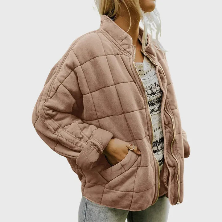 Damen Steppjacke Relaxed Fit Casual Winter Freizeit