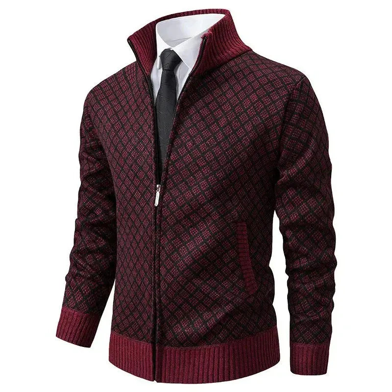 Herren Slim Fit Weste Business Freizeit mit Webmuster