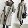 Damen Trenchcoat Lang Relaxed Fit Casual Elegant