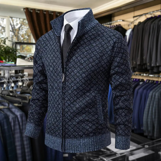 Herren Slim Fit Weste Business Freizeit mit Webmuster