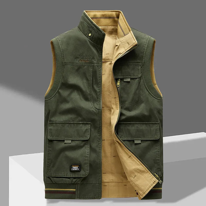 Ärmellose Weste Herren Slim Fit Casual Alltag