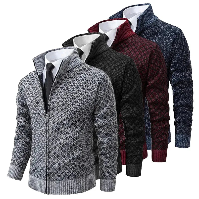 Herren Slim Fit Weste Business Freizeit mit Webmuster
