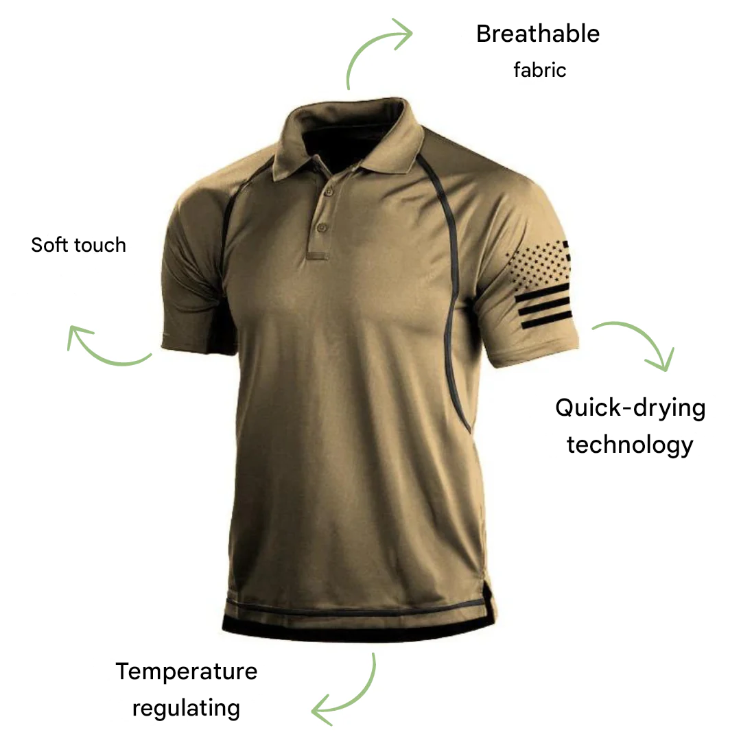 Schnelltrocknendes Outdoor-Poloshirt für Herren – TrailCore Polo