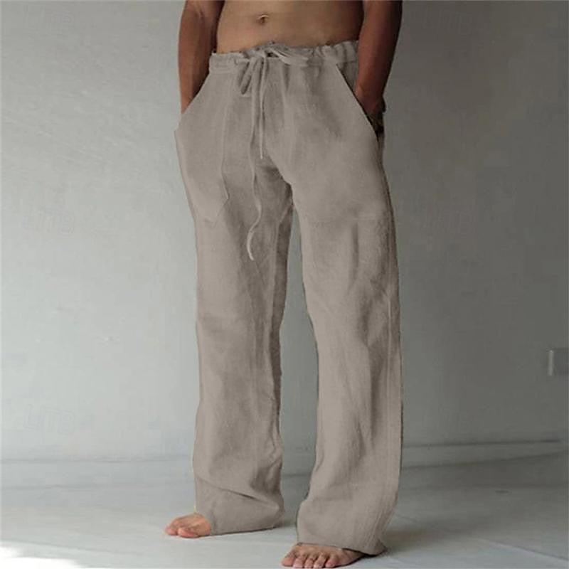 Lässige Herren Leinenhose mit weitem Schnitt für den Sommer – Elias