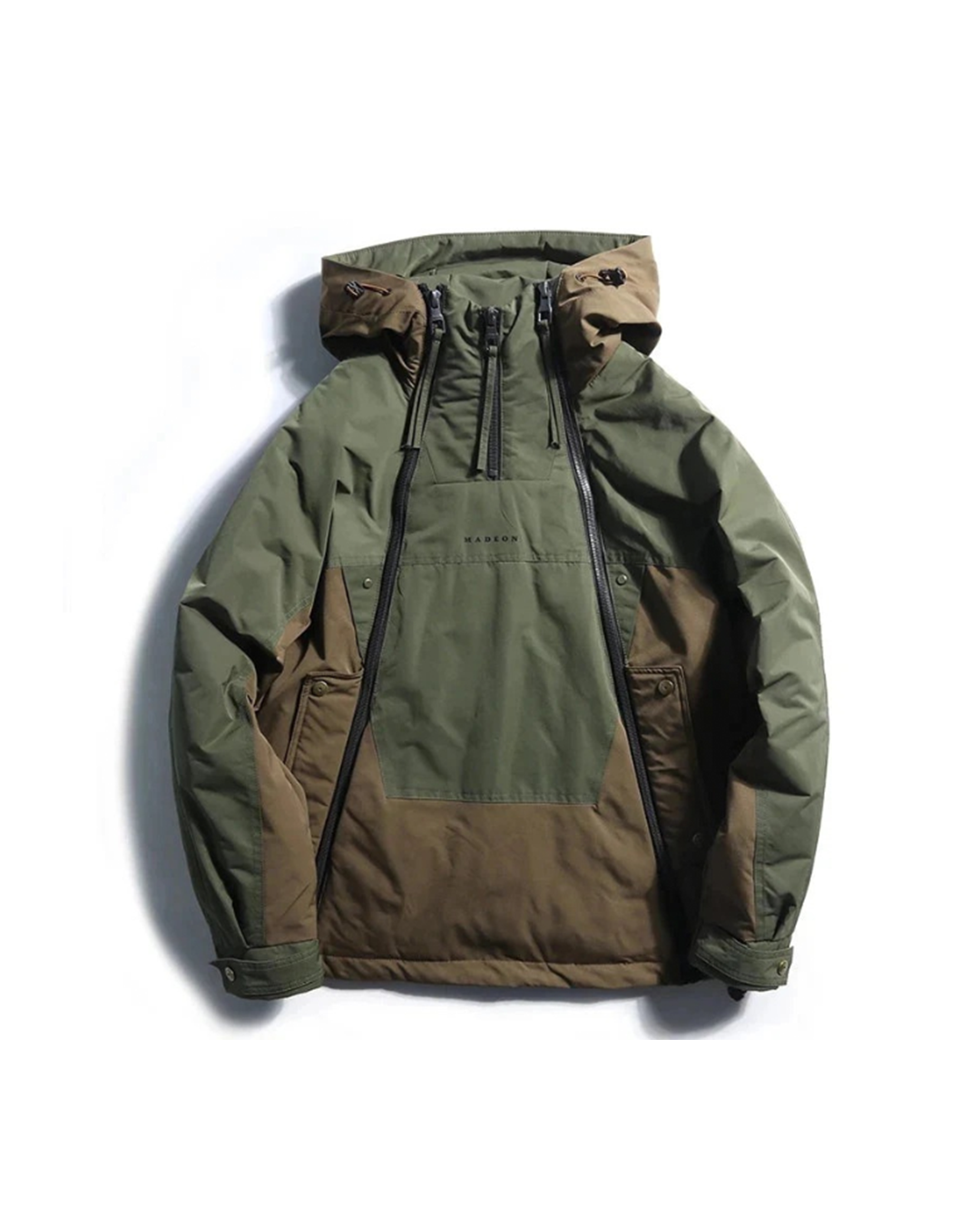 Herren Jacke Oversize mit Reißverschluss und gefüttertem Innenfutter