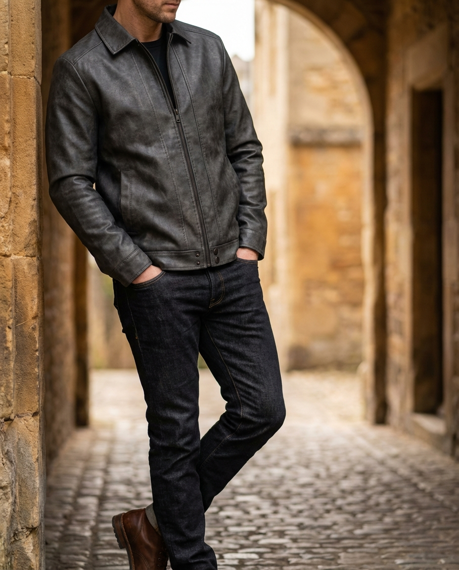 Herren Mantel Relaxed Fit Freizeit