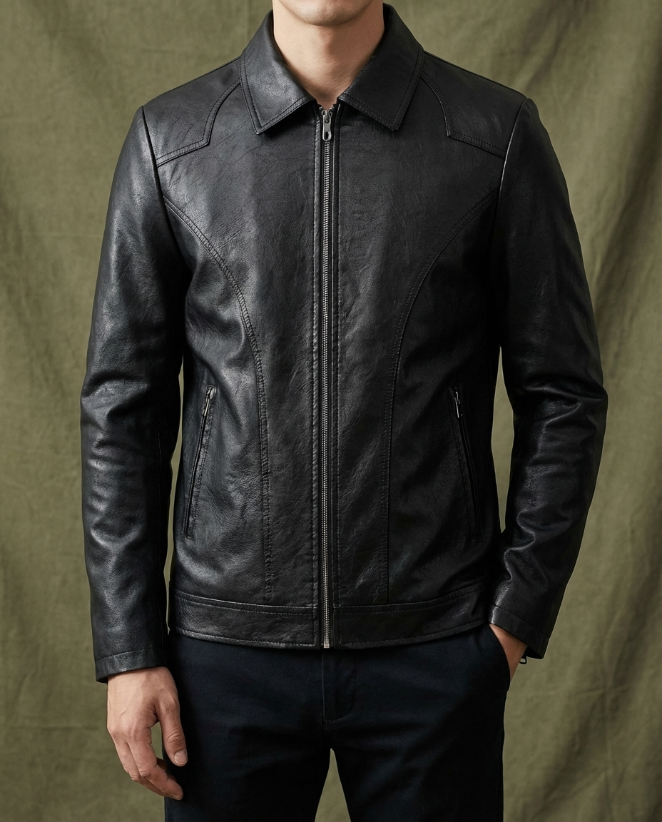 Herren Lederjacke Slim Fit Freizeit & Abenteuer