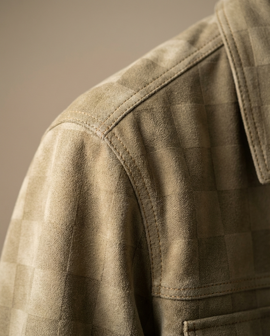 Wildlederjacke Herren Regular Fit Freizeit