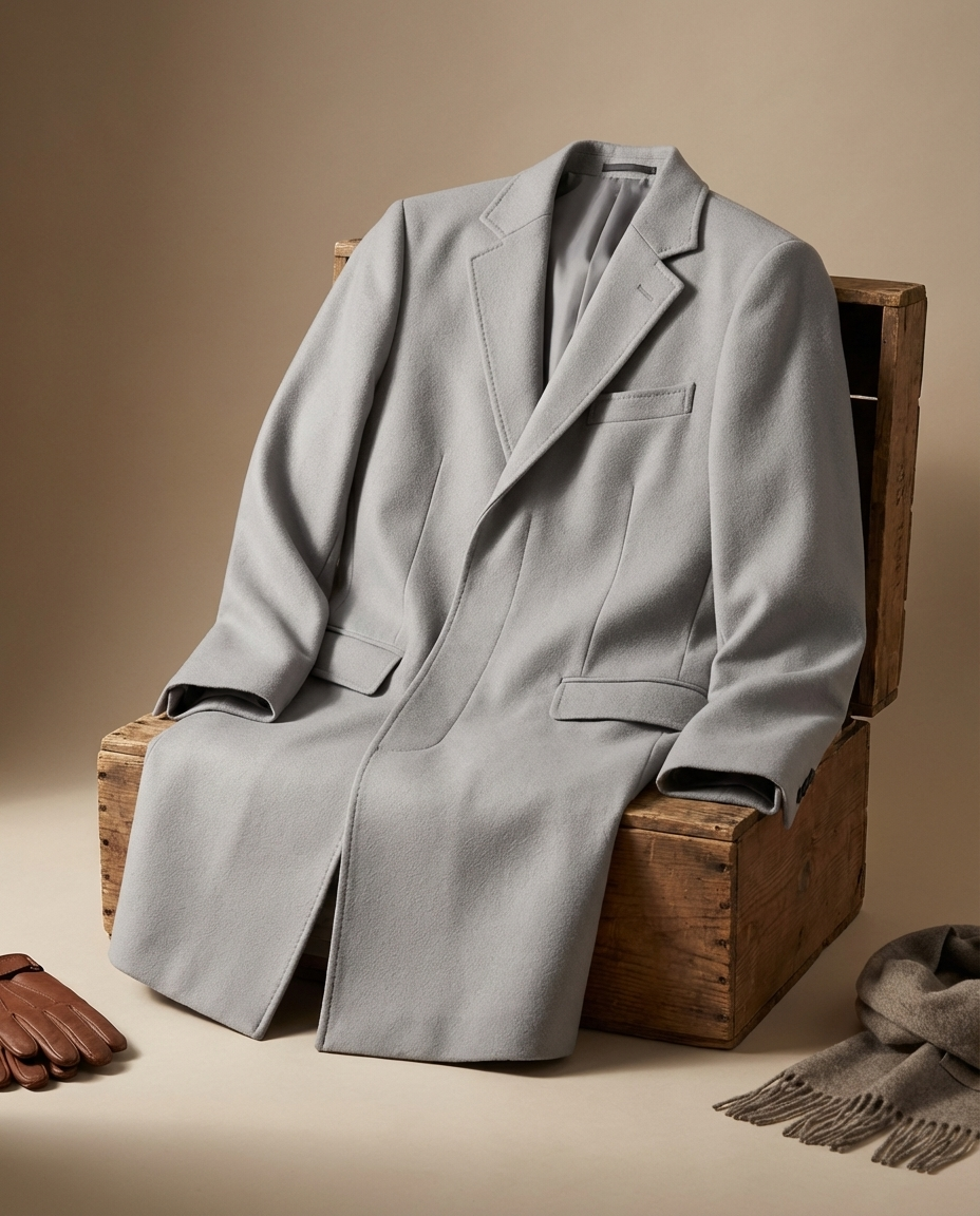 Herren Übermantel Slim Fit Freizeit