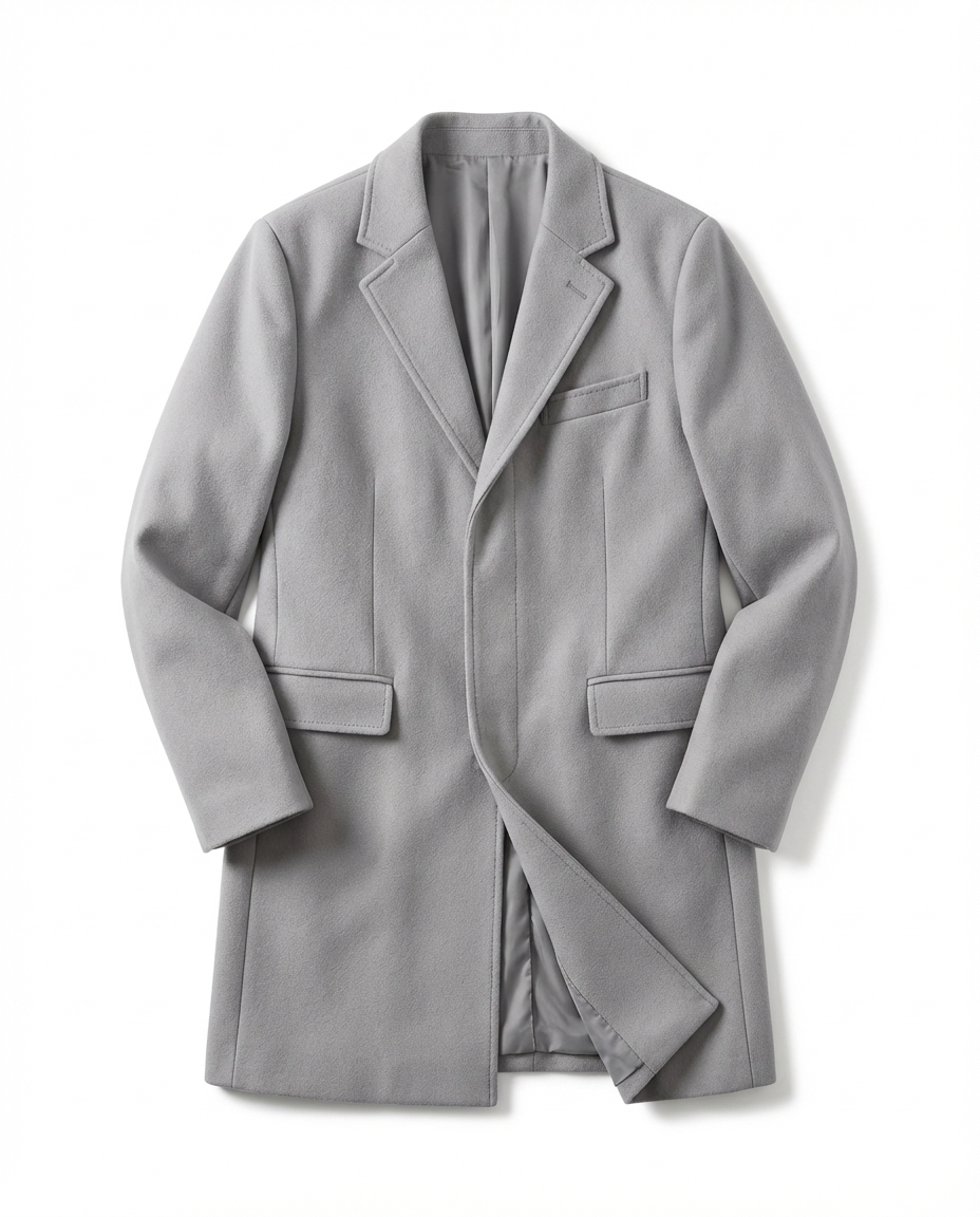 Herren Übermantel Slim Fit Freizeit