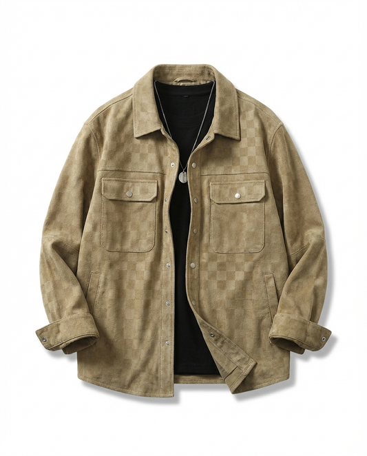 Wildlederjacke Herren Regular Fit Freizeit