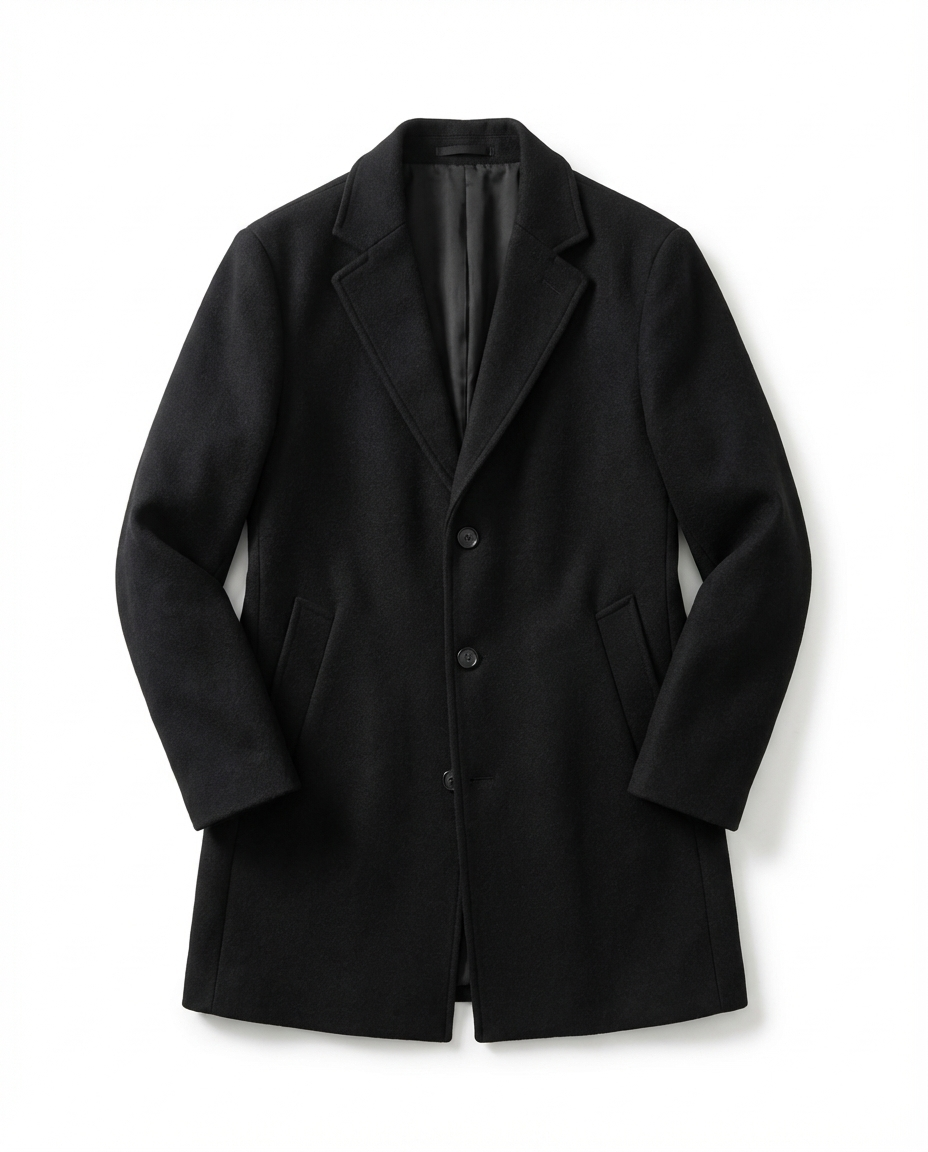 Herren Übermantel Slim Fit Freizeit