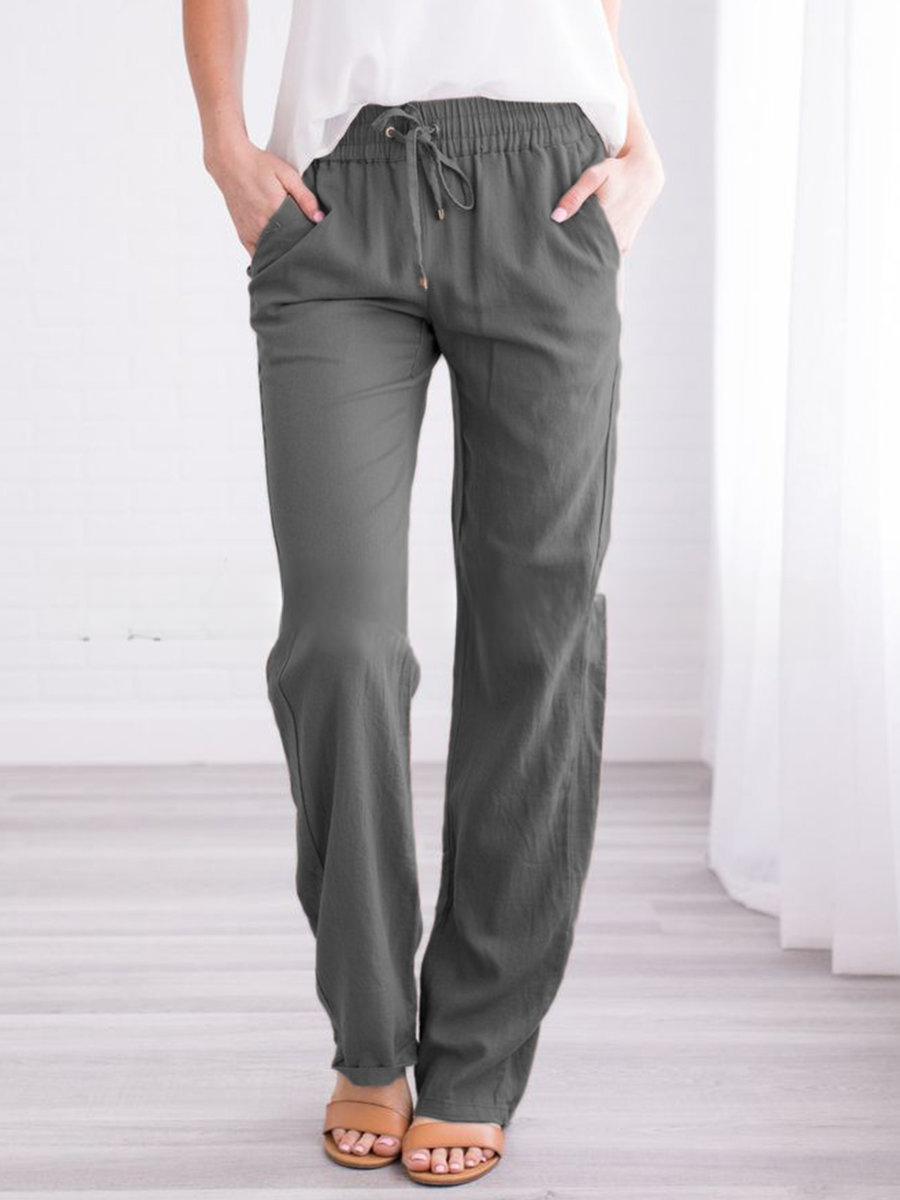 Leichte Freizeithose Damen Regular Fit Sommer Freizeit