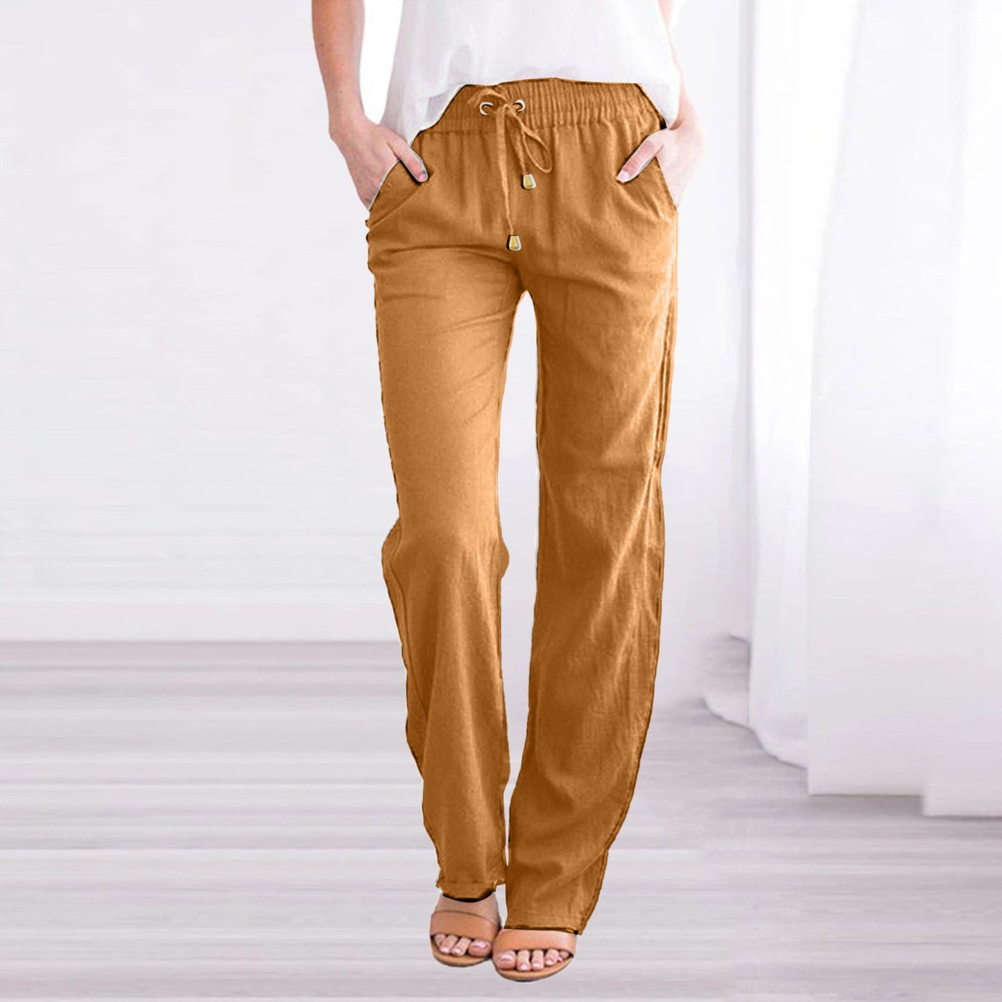 Leichte Freizeithose Damen Regular Fit Sommer Freizeit