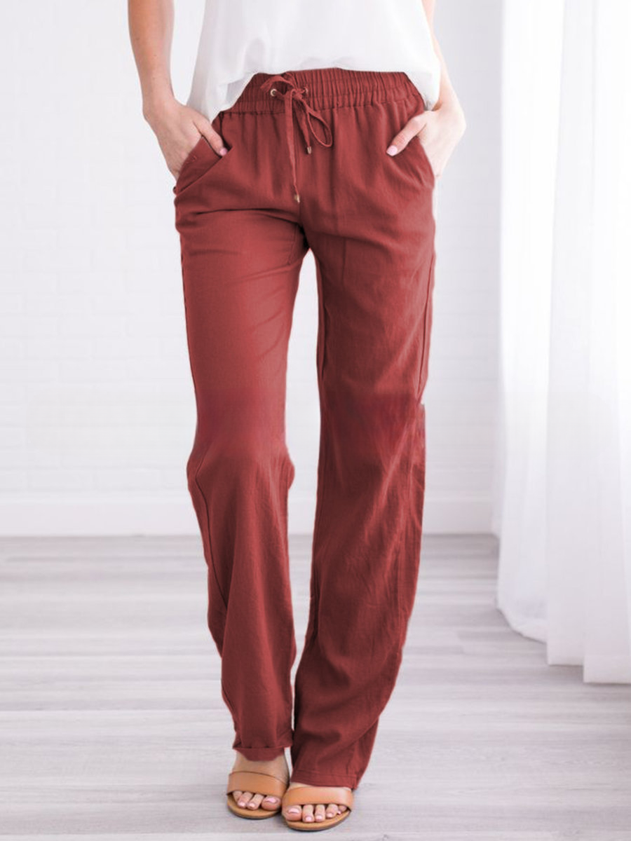 Leichte Freizeithose Damen Regular Fit Sommer Freizeit