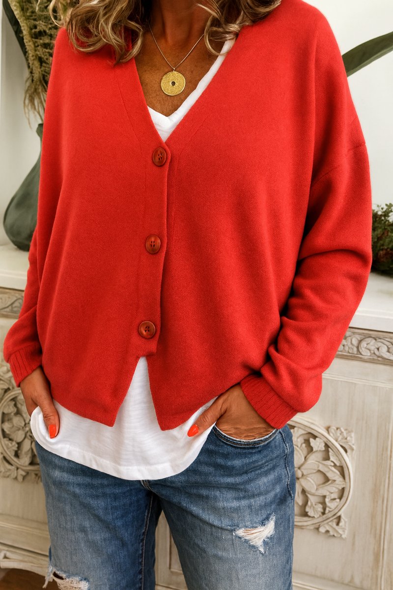 Damen Cardigan Oversize Casual Vielseitig zum Layern