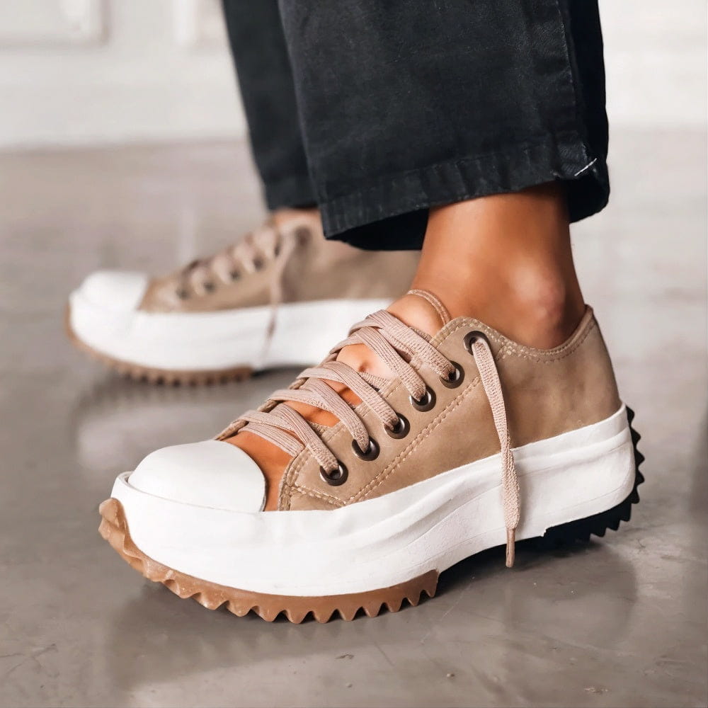 Damen Plattform Sneaker Chunky mit Profilsohle