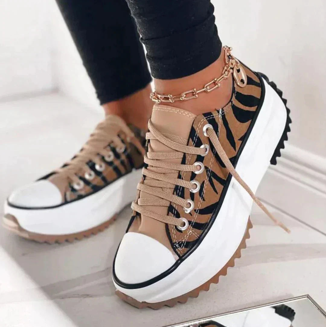 Damen Plattform Sneaker Chunky mit Profilsohle