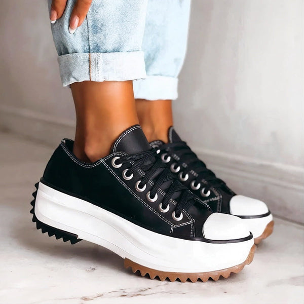 Damen Plattform Sneaker Chunky mit Profilsohle